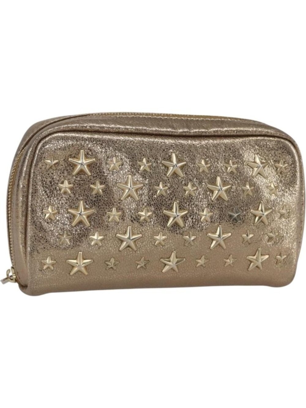 Jimmy Choo Studs Pouch Leather Gold